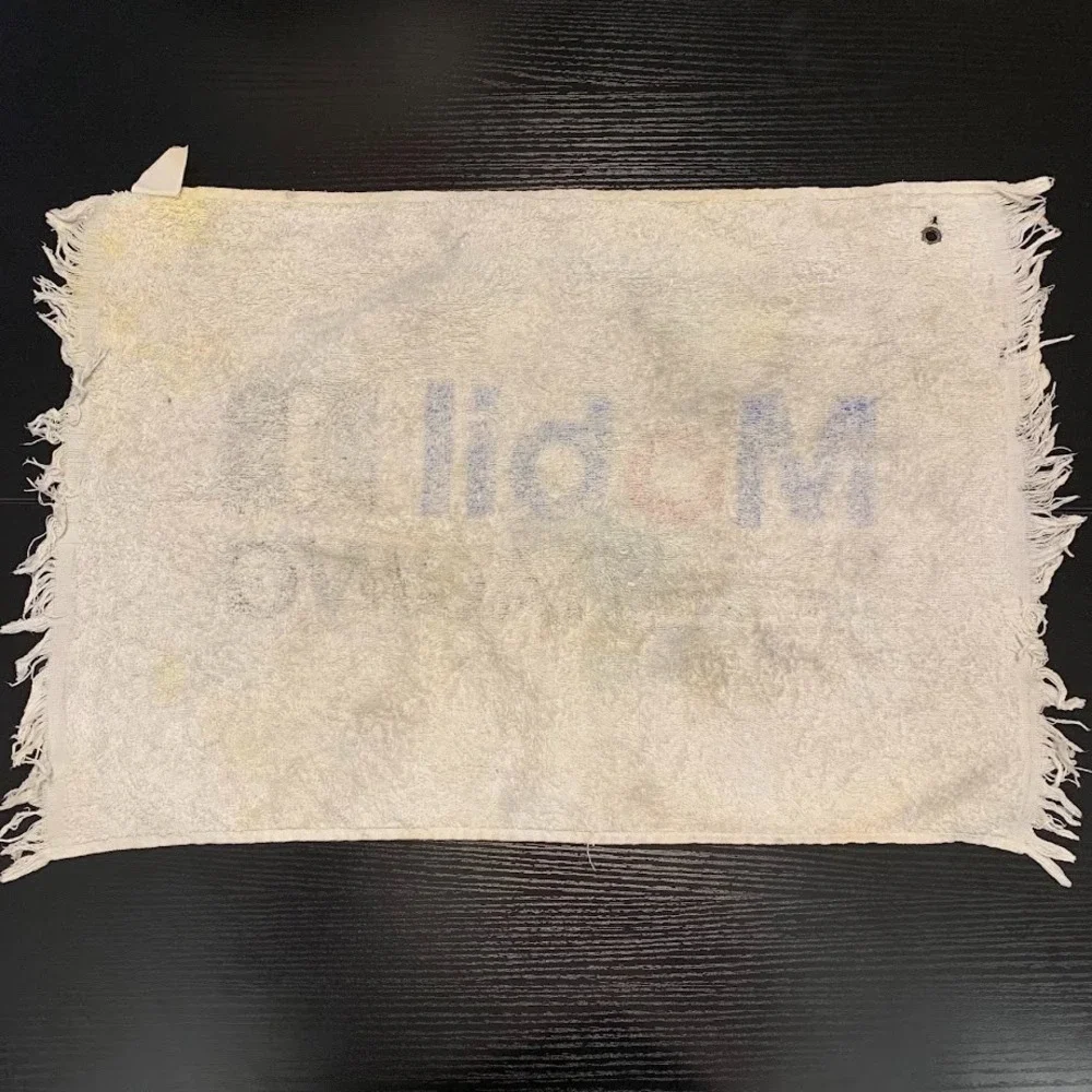 Vintage Cannon Mobil 1 Racing Fringe Towel Golf Bag Hand Towel